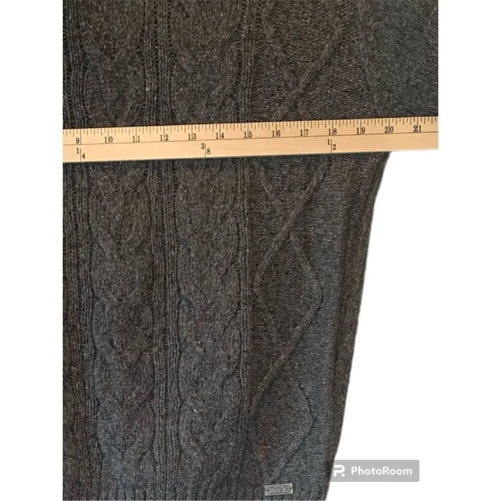 Buckle Black Label Mens LG Athletic Fit Gray Knit Shawl Collar Sweater